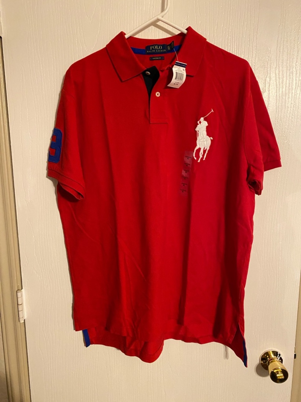 Polo by Ralph Lauren Red Short-Sleeve Polo with White Pony